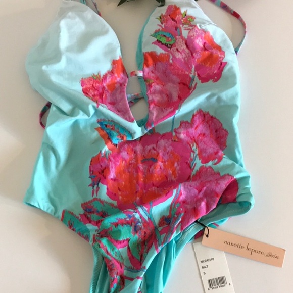 Nanette Lepore Wonderland Floral GoddessSwim Small - Picture 1 of 7
